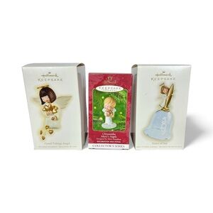 Hallmark Angel Christmas Ornament Lot of three